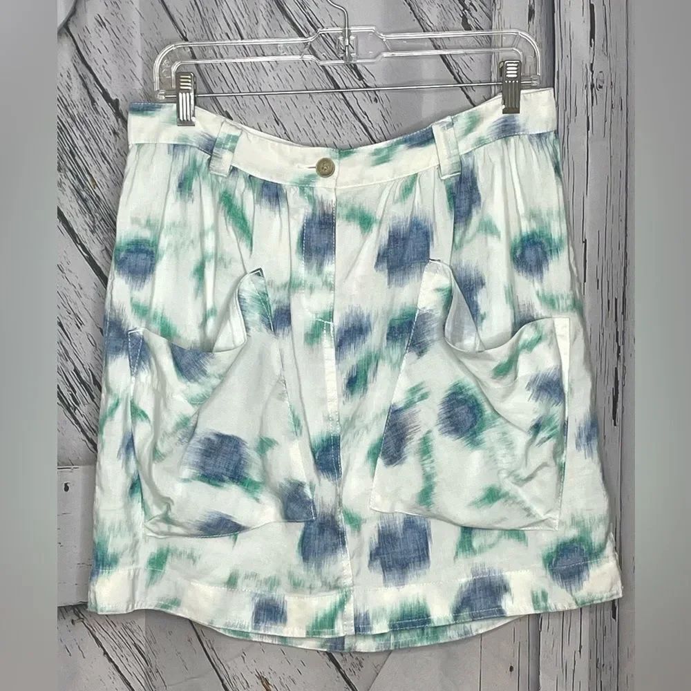 NWT GENERRA Second Skin mini skirt blue/green 10